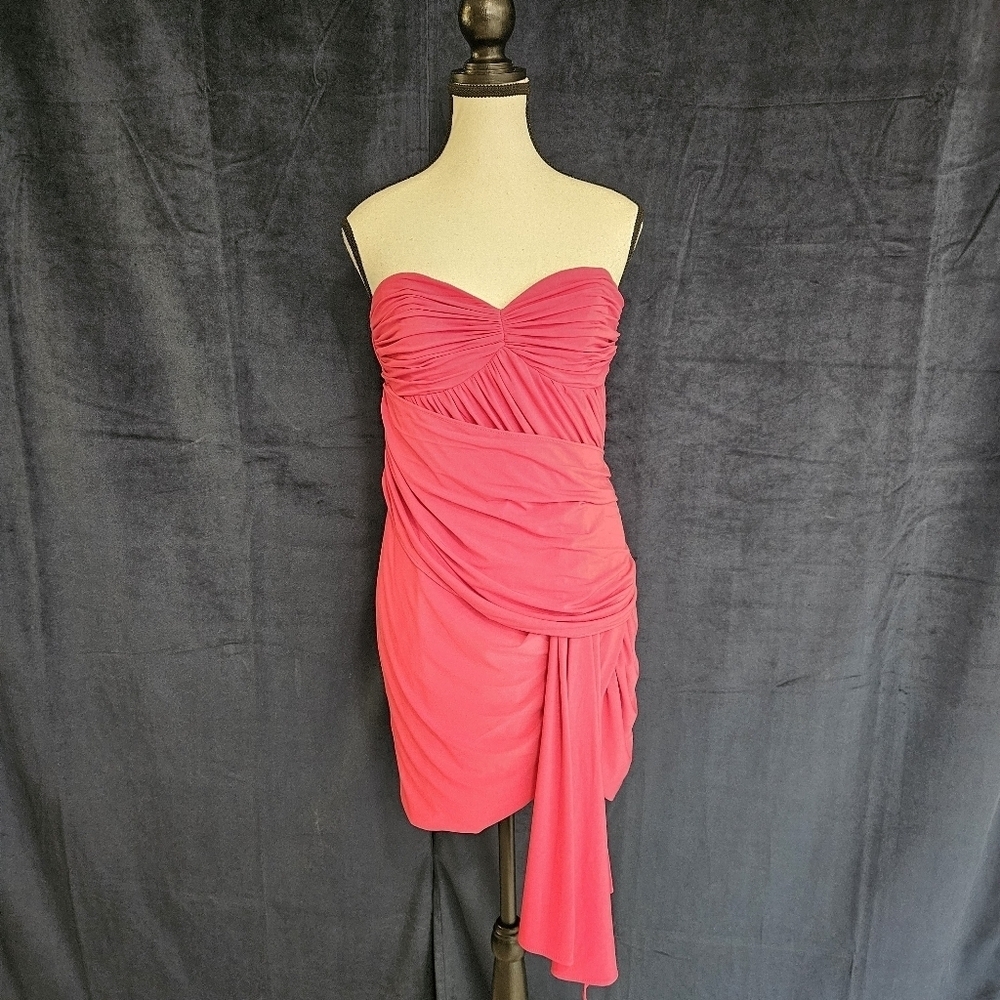NWT Ieena Mac Duggal 11565 Strapless Sweetheart Neckline Ruched Dress Mini Sz 6 - Picture 5 of 13